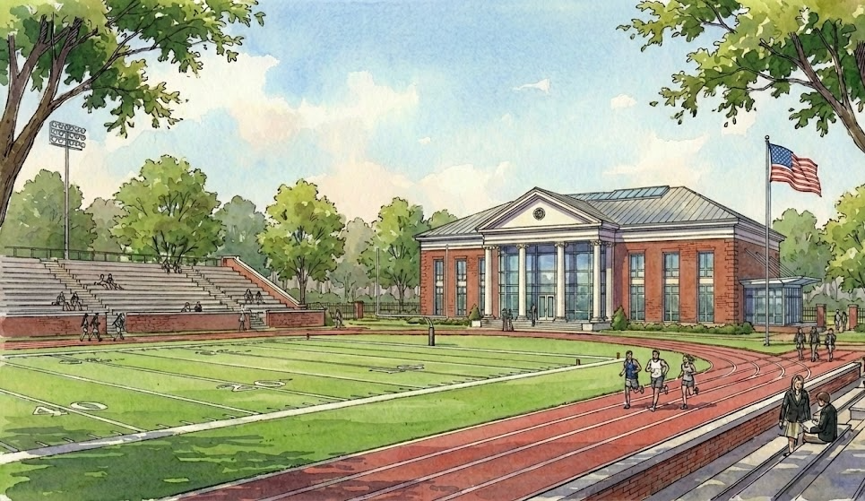 Rendering of aspirational track and field